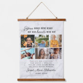 In Love Memory | 6 Foto Collage Beerdigung Wandteppich Mit Holzrahmen (Vorderseite)