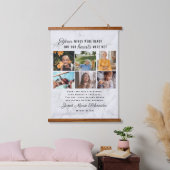 In Love Memory | 6 Foto Collage Beerdigung Wandteppich Mit Holzrahmen (Schlafzimmer)