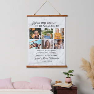 In Love Memory 6 Foto Collage Beerdigung Wandteppich Mit Holzrahmen