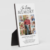 In Love Memory 7-Foto Black & White Memorial Fotoplatte (Seite)