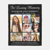 In Love Memory 7 Foto Collage Memorial Fleecedecke (Vorderseite)