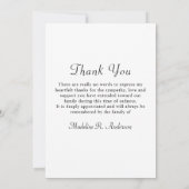 In Love Memory 8 Foto Collage Beerdigung Beileid Dankeskarte (Rückseite)