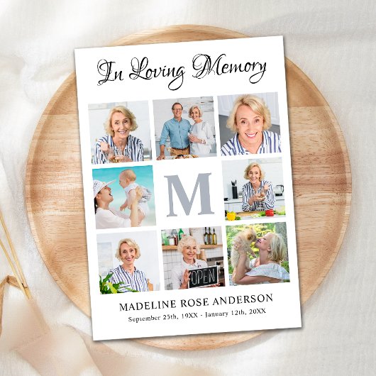 In Love Memory 8 Foto Collage Beerdigung Beileid Dankeskarte