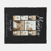 In Love Memory | 8 Foto Collage Memorial Fleecedecke (Vorderseite (Horizontal))