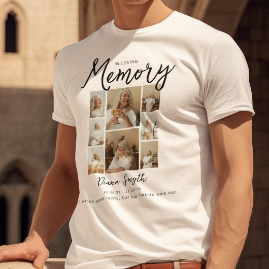 In Love Memory | 8 Foto Collage Memorial T-Shirt