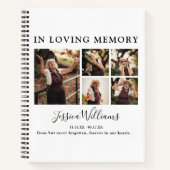 In Love Memory | 9 FOTO | Memorial Guest Book Notizblock (Vorderseite)