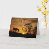 In Love Memory and Deepest Beileid Horse Card Karte (Gelbe Blume)