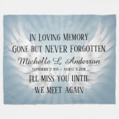 In Love Memory Angel Wings Fleecedecke (Vorderseite (Horizontal))