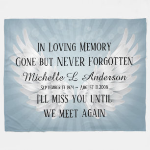 In Love Memory Angel Wings Fleecedecke
