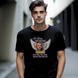 In Love Memory Angel Wings Foto Memorial T-Shirt