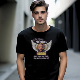 In Love Memory Angel Wings Foto Memorial T-Shirt