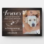 In Love Memory Angel Wings Pet Memorial Foto Fotoplatte (Vorderseite)