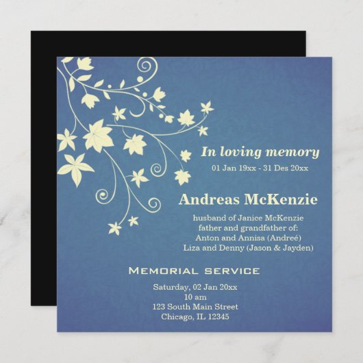 In Love Memory Ankündigung (Vorne/Hinten)