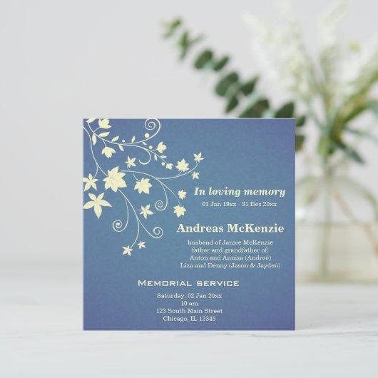 In Love Memory Ankündigung (Stehend Vorderseite)