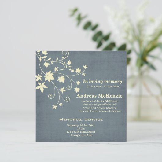 In Love Memory Ankündigung (Stehend Vorderseite)