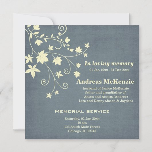 In Love Memory Ankündigung (Vorderseite)