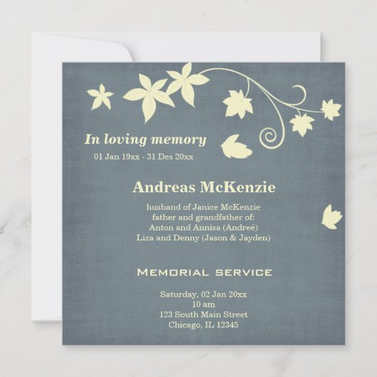 In Love Memory Ankündigung (Vorderseite)