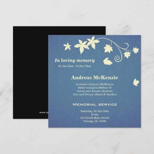 In Love Memory Ankündigung (Vorne/Hinten)