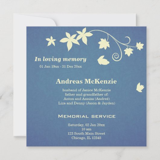 In Love Memory Ankündigung (Vorderseite)