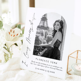 In Love Memory Arch Foto Begrüßung Sockelschild