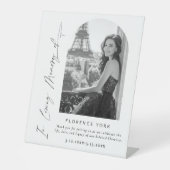 In Love Memory Arch Foto Begrüßung Sockelschild (Vorderseite)