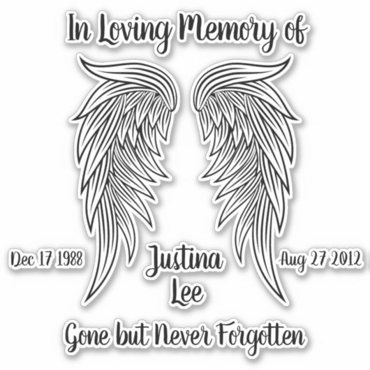 In Love Memory Aufkleber (Vorderseite)