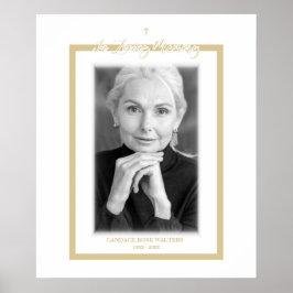 In Love Memory B&W Golden Foto Service Liebe Poster