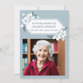 In Love Memory Beautiful Foto Memorial Service Karte (Vorderseite)