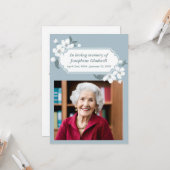 In Love Memory Beautiful Foto Memorial Service Karte (Vorderseite/Rückseite Beispiel)