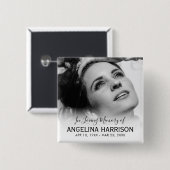 In Love Memory Beerdigung Button (Vorne & Hinten)