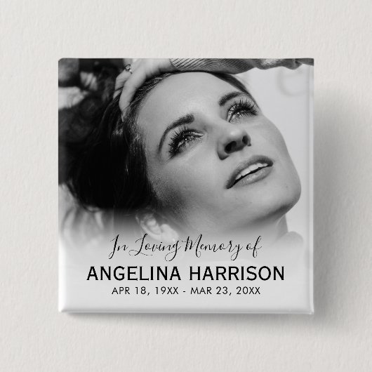 In Love Memory Beerdigung Button (Vorderseite)