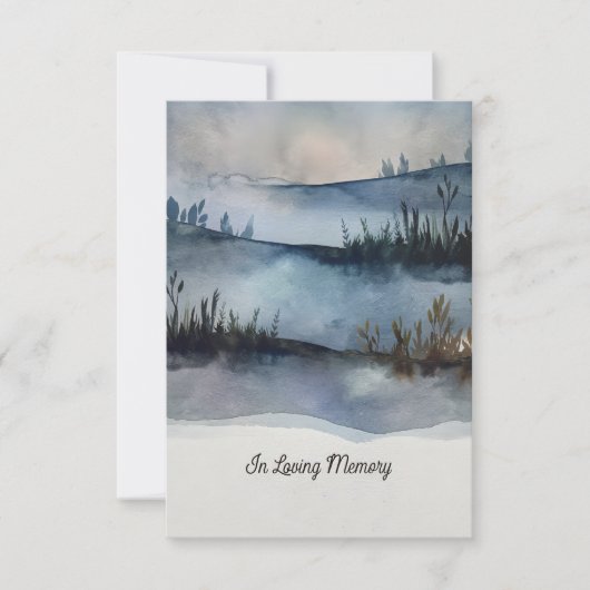 In Love Memory Beerdigung Einladung Handmade (Vorderseite)