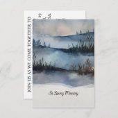 In Love Memory Beerdigung Einladung Handmade (Vorne/Hinten)