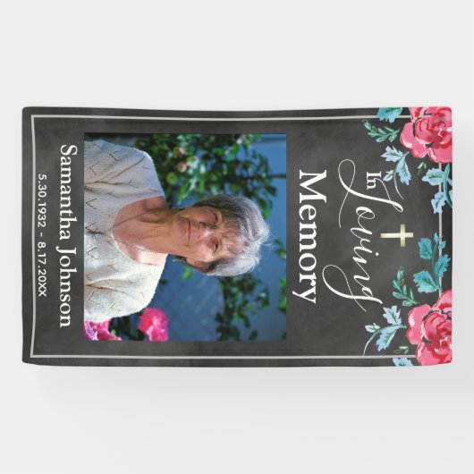 In Love Memory Beerdigung Erinnerung Banner (Horizontal)