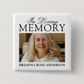 In Love Memory Beerdigung Foto Button (Vorderseite)