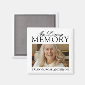 In Love Memory Beerdigung Foto Magnet (Vorderseite/Rückseite)