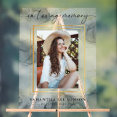 In Love Memory Beerdigung Foto Willkommen Wasserfa Acrylschild (Neutral)