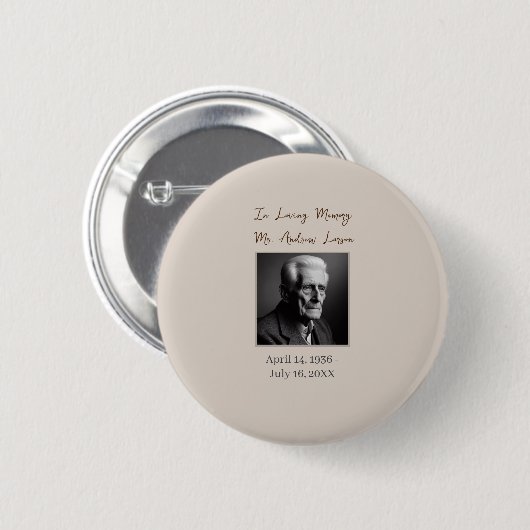 In Love Memory Beerdigung Gedächtnisehre zu wahren Button (Vorne & Hinten)