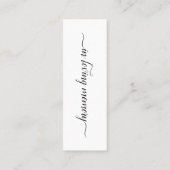 In Love Memory Beerdigung Geschenk / Gefallen Lese Mini Visitenkarte (Rückseite)