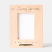 In Love Memory Beerdigung Holz Foto Geätzte Rahmen (Vorderseite)