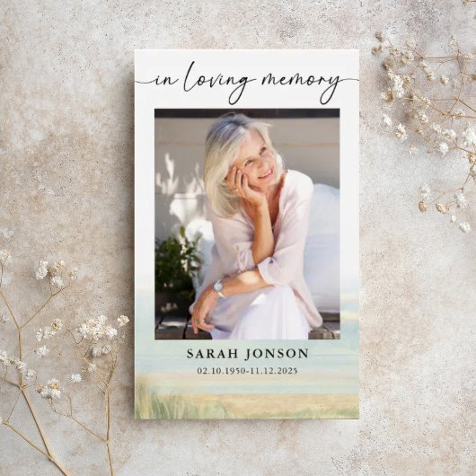 In Love Memory Beerdigung Memorial Foto Gebet