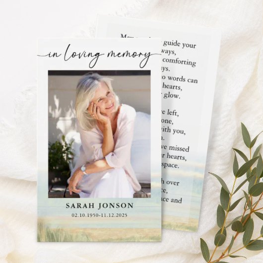 In Love Memory Beerdigung Memorial Foto Gebet