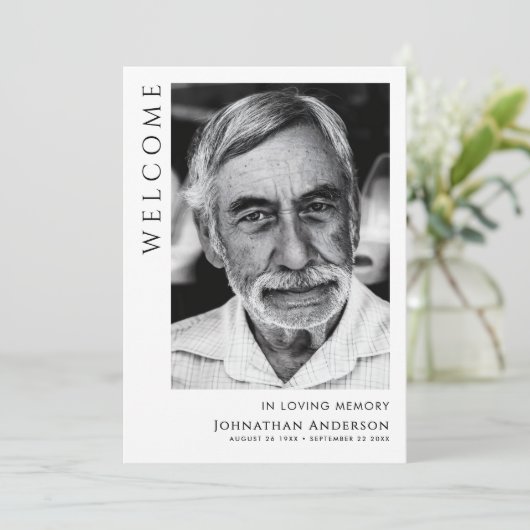 In Love Memory Beerdigung Reihenfolge des Dienstpr Einladung (Stehend Vorderseite)