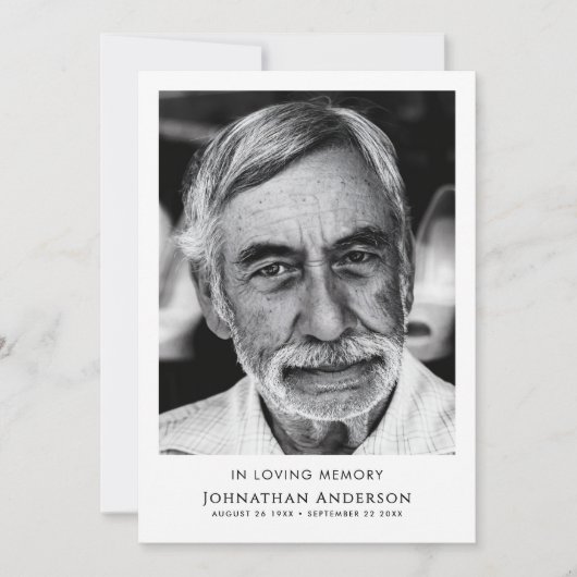 In Love Memory Beerdigung Reihenfolge des Dienstpr Einladung (Vorderseite)
