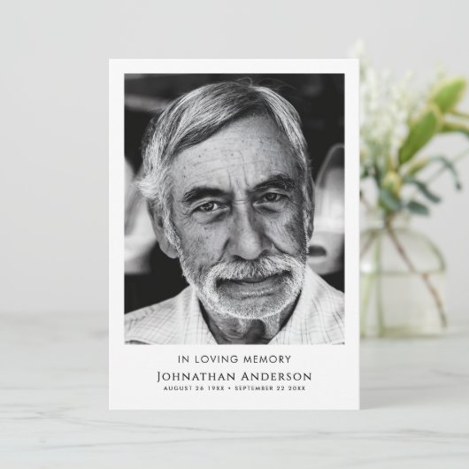 In Love Memory Beerdigung Reihenfolge des Dienstpr Einladung (Stehend Vorderseite)