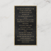 In Love Memory Beileid Beerdigungskarte Visitenkarte (Rückseite)