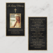 In Love Memory Beileid Beerdigungskarte Visitenkarte (Vorne/Hinten)