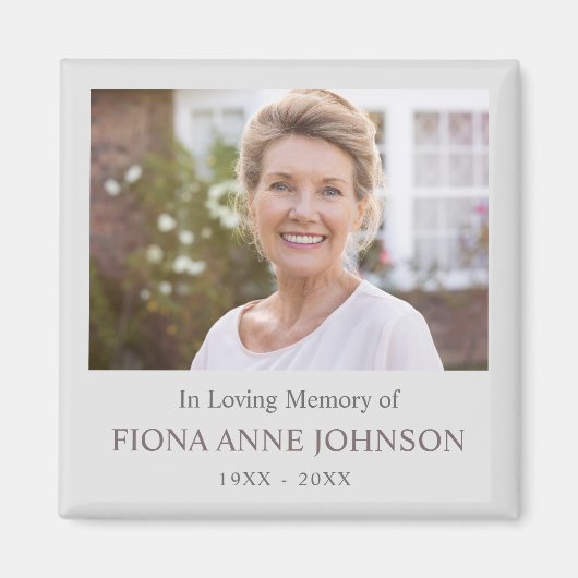 In Love Memory Beileid Foto Magnet (Vorne)