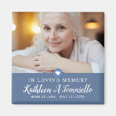 In Love Memory Beileid Foto Magnet (Vorne)