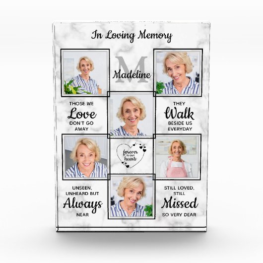 In Love Memory Beileid Keepake Memorial Fotoblock (Vorderseite)